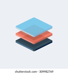 Vector stack of files icon