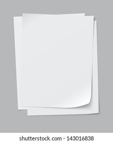 vector stack of papers, grouped and layered, easy to edit and move each one in different directions
