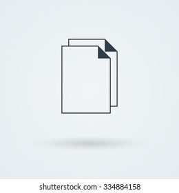 Vector stack of papers. Logo. Pictogram. Button.