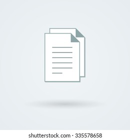 Vector stack of papers. Logo. Pictogram. Button.