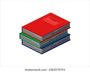 vector of a stacked book