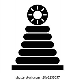 Diseño del icono de glifo del vector Stacker
