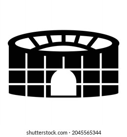 Vector Stadium Glyph Icon Design
