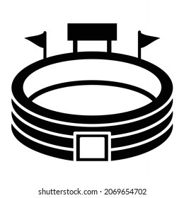 Vektorstadion-glyph-Symboldesign
