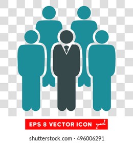 Vector Staff EPS vector pictogram. Illustration style is flat iconic bicolor soft blue symbol on a transparent background.