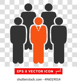 Vector Staff EPS vector pictogram. Illustration style is flat iconic bicolor orange and gray symbol on a transparent background.