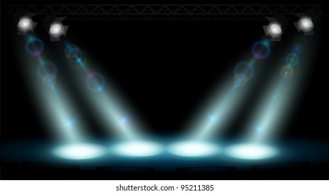 vector stage lighting - Shutterstock ID 95211385
