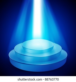 Vector Stage with Lights - EPS10 Design