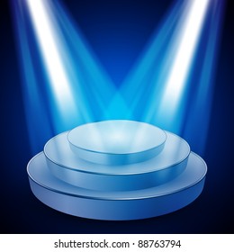 Vector Stage with Lights - EPS10 Design