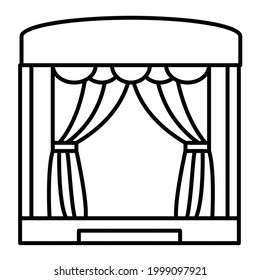 Vector Stage Outline Icon Design
