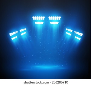 Vector stage spotlight background. Eps10.