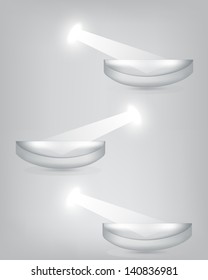 vector stage spotlight with laser rays. light beams EPS10 illustration