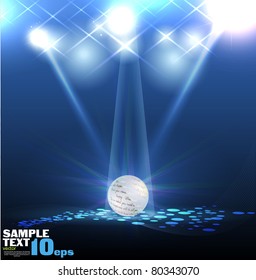 Vector Stage Spotlight with Laser rays and ball