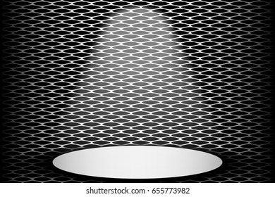 vector stage, spotlight and metallic seamless pattern background. Elegant luxury style