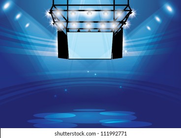 Vector Stage Spotlight with monitor hanging