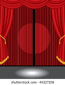 vector stage with two spotlights