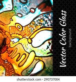 Vector stained glass background. Background for brochures, booklets, websites, leaflets. Concept for design studios, art schools, galleries, yoga studios. Eps10
