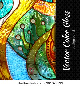 Vector stained glass background. Background for brochures, booklets, websites, leaflets. Concept for design studios, art schools, galleries, yoga studios. Eps10