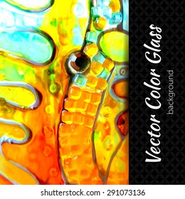 Vector stained glass background. Background for brochures, booklets, websites, leaflets. Concept for design studios, art schools, galleries, yoga studios. Eps10