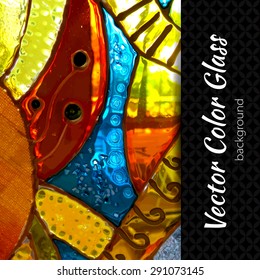 Vector stained glass background. Background for brochures, booklets, websites, leaflets. Concept for design studios, art schools, galleries, yoga studios. Eps10