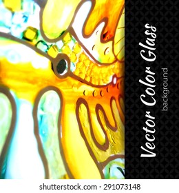 Vector stained glass background. Background for brochures, booklets, websites, leaflets. Concept for design studios, art schools, galleries, yoga studios. Eps10