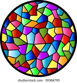 (Vector) Stained Glass design. A Jpg version is also available.