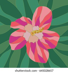 vector stained glass nature leaf flower