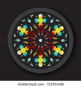 Vector Stained Glass Window Design