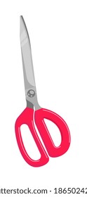 Vector stainless steel shear isolated on white background