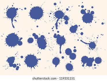 Vector  stains collection isolated