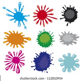 vector stains (ink blots, spots, splashes)