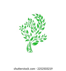 Una hoja verde acechada vectorial que se puede utilizar para una variedad de sus ilustraciones