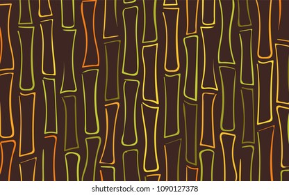 Vector Stalks of Bamboo. Tropical Pattern. Abstract Background of Bamboo Silhouettes in Asian Style. Vector Bamboo for Wallpaper, Textile, Tablecloth, Packaging, Fabric, Wrapping. Stalks of Trees.