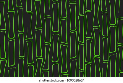 Vector Stalks of Bamboo. Tropical Pattern. Abstract Background of Bamboo Silhouettes in Asian Style. Vector Bamboo for Wallpaper, Textile, Tablecloth, Packaging, Fabric, Wrapping. Stalks of Trees.
