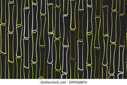 Vector Stalks of Bamboo. Tropical Pattern. Abstract Background of Bamboo Silhouettes in Asian Style. Vector Bamboo for Wallpaper, Textile, Tablecloth, Packaging, Fabric, Wrapping. Stalks of Trees.