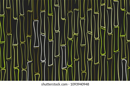 Vector Stalks of Bamboo. Tropical Pattern. Abstract Background of Bamboo Silhouettes in Asian Style. Vector Bamboo for Wallpaper, Textile, Tablecloth, Packaging, Fabric, Wrapping. Stalks of Trees.