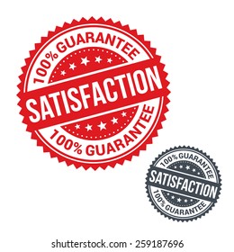Vector stamp 100% satisfaction guarantee. Use for label, sign or sticker
