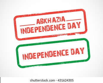 Vector stamp of abkhazia independence day.