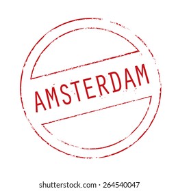 Vector stamp of Amsterdam