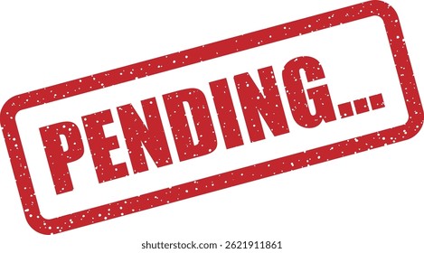 Vector stamp with animated-style “PENDING...” to express an active waiting status – ideal for digital interfaces or app graphics