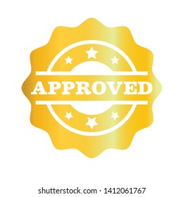 vector stamp approved. stamp. red, gold, green,  approved sign - Vector