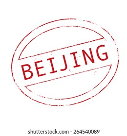 Vector stamp of BEIJING