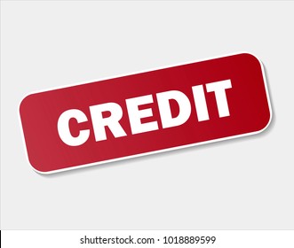 Vector stamp credit icon.