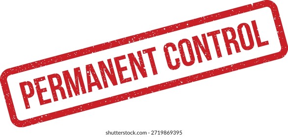 Um selo vetorial com "controle permanente", perfeito para indicar supervisão contínua, autoridade ou aprovação regulatória em vários contextos.