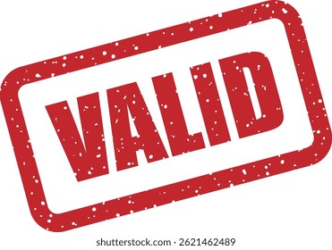 Vector stamp featuring the word “VALID”, commonly used in digital content and documents to confirm something is acceptable, accurate, or officially approved