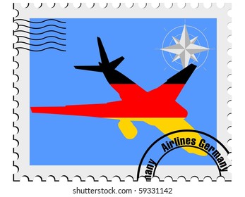 vector stamp with the flag of Germany