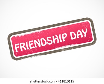 Vector stamp of friendship day.