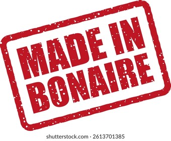 Vector stamp with “Made in Bonaire”. Ideal for eco-friendly products, local exports, and island branding