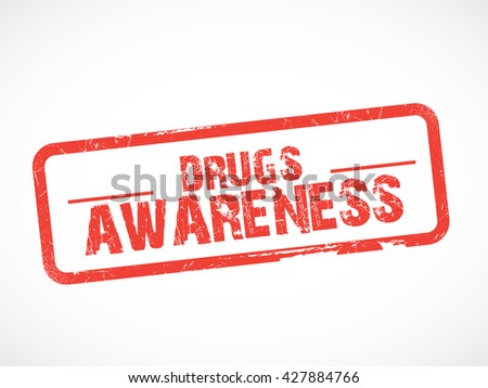 Vector stamp for International Day against Drug Abuse.