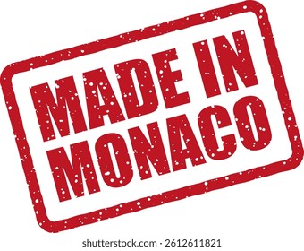 Vector stamp “Made in Monaco” for luxury goods, packaging, and export branding